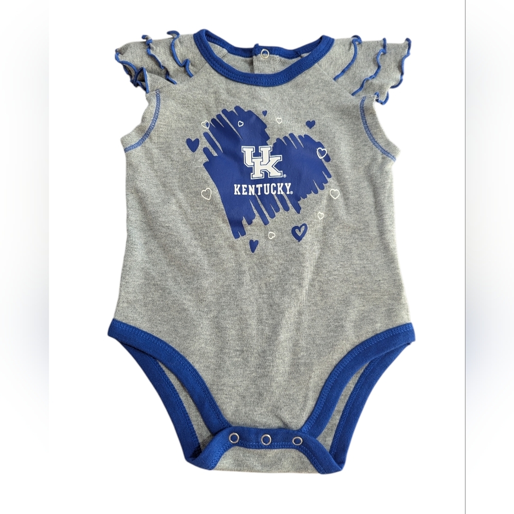 Gen2 UK University of Kentucky Infant Baby Grey Onesie 3/6mo NWOT